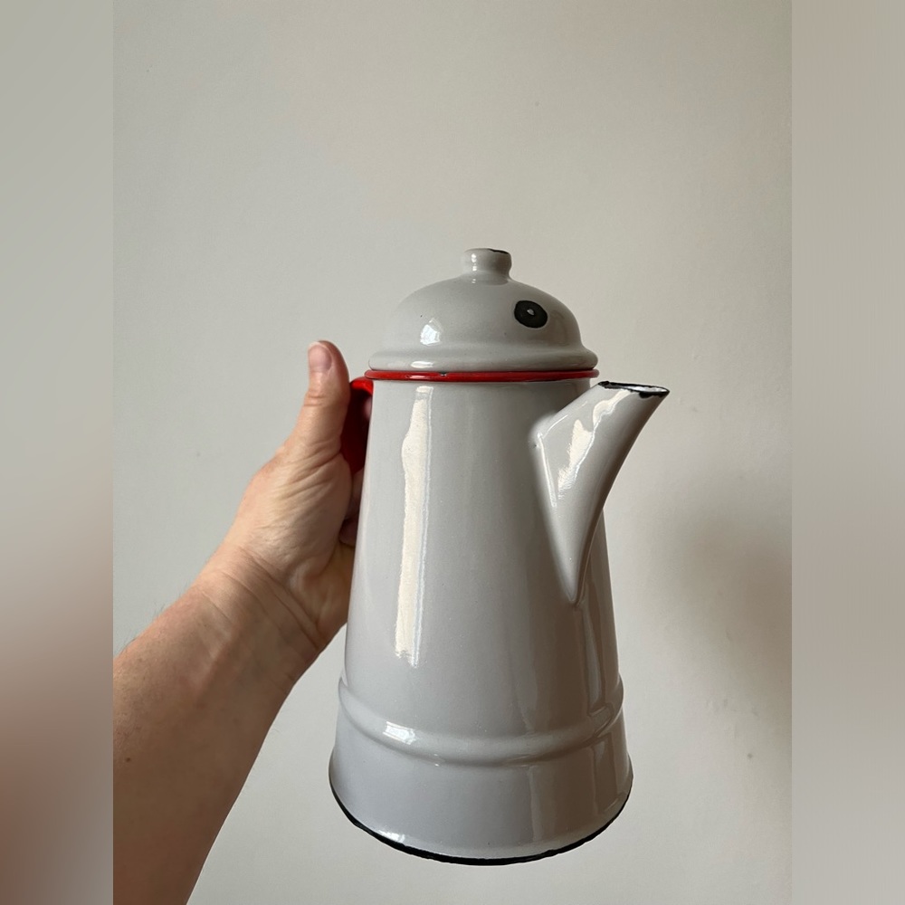 Vintage enamel coffee pot